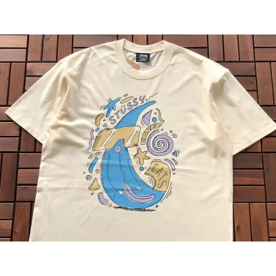 Футболка Stussy Sea Figures "Beige" фото № 2