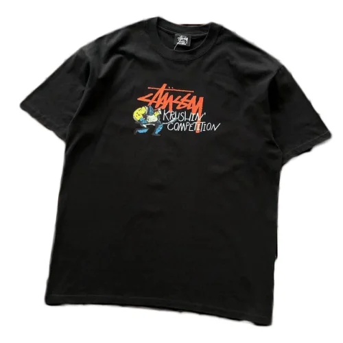 Футболка Stussy Man With Hockey Stick "Black"