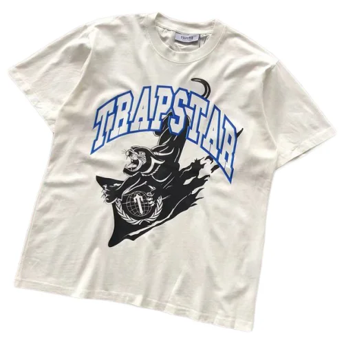 Футболка Trapstar Flying Leopard With Logo "White"