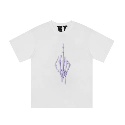 Футболка Vlone Freeluater Skeleton Middle Finger "White"