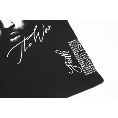 Футболка Vlone The Woo Smoky V "Black" фото № 7