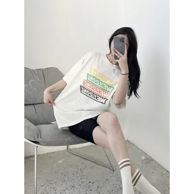 Футболка We11done Short Sleeve Logo Four Inscriptions "White" фото № 2