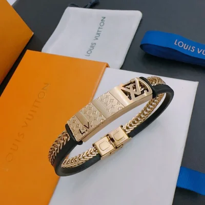 Браслет Louis Vuitton Logo Symbols Along "Gold" фото № 2