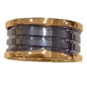 Кольцо Bulgari Wide With Shaped Like Spool Of Thread "Black"
