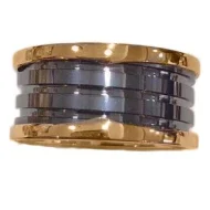 Кольцо Bulgari Wide With Shaped Like Spool Of Thread "Black"