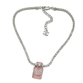 Подвеска Chanel Logo Symbol Inside Rectangle "Pink"