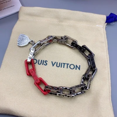 Браслет Louis Vuitton Colorful Segments in Chain "Silver" фото № 2