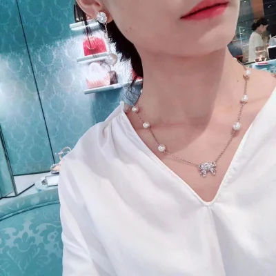 Ожерелье Miu Miu Chain With Pearl "Silver" фото № 5
