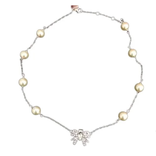 Ожерелье Miu Miu Chain With Pearl "Silver"