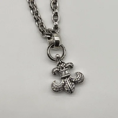 Подвеска Chrome Hearts With Royal Lily Pendant "Silver" фото № 4