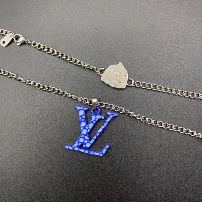 Подвеска Louis Vuitton Decoration With Logo - Blue Letters "Silver" фото № 2
