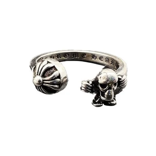 Кольцо Chrome Hearts Open End Of Various Shapes - Scull "Silver"