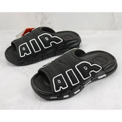 Nike Air More Uptempo Slide "Black/White/Silver" фото № 7