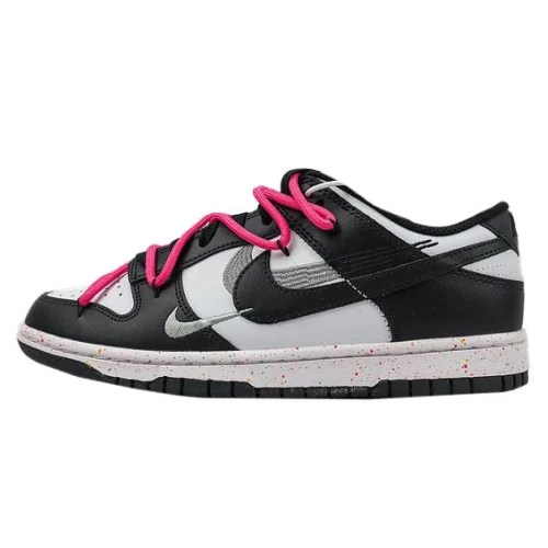 Nike Dunk Low Shooshes "White/Black/Grey/Pink"