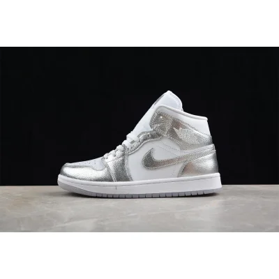 Air Jordan 1 Mid “Crinkled Silver Foil” фото № 2