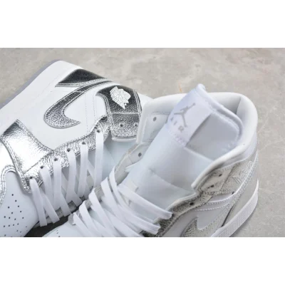 Air Jordan 1 Mid “Crinkled Silver Foil” фото № 4