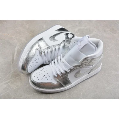 Air Jordan 1 Mid “Crinkled Silver Foil” фото № 3