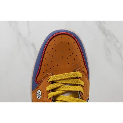 Travis Scott x Fragment x Air Jordan 1 Low "Brown/Blue/Yellow" фото № 4
