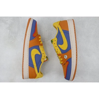 Travis Scott x Fragment x Air Jordan 1 Low "Brown/Blue/Yellow" фото № 6