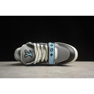 Louis Vuitton LV Trainer Sneakers "Blue Monogram/Black/Grey" фото № 3 Louis Vuitton LV Trainer Sneakers "Blue Monogram/Black/Grey" фото № 3