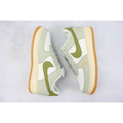 Louis Vuitton x Nike Air Force 1 Low "Pastel Green/Olive Green/White" фото № 7