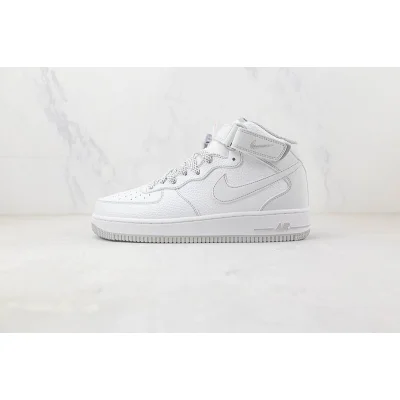 Nike Air Force 1 Mid "Leather White" фото № 2