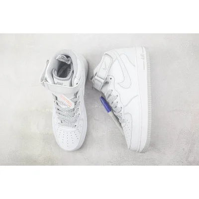 Nike Air Force 1 Mid "Leather White" фото № 6