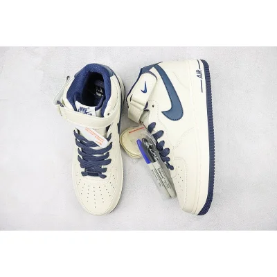 Nike Air Force 1 Mid "Wheat White/Navy Blue" фото № 6 Nike Air Force 1 Mid "Wheat White/Navy Blue" фото № 6