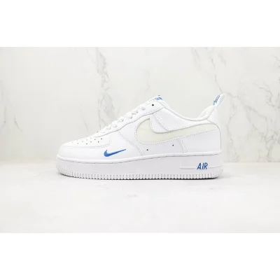 Nike Air Force 1 Low "White/Blue/Reflective Swoosh" фото № 2 Nike Air Force 1 Low "White/Blue/Reflective Swoosh" фото № 2