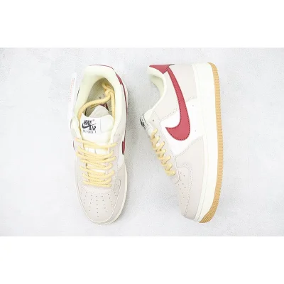 Nike Air Force 1 Low "Rice White/Wine Red/Beige" фото № 6