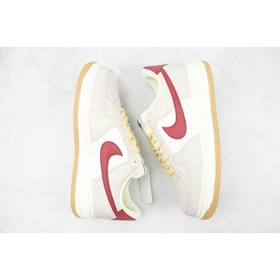 Nike Air Force 1 Low "Rice White/Wine Red/Beige" фото № 7