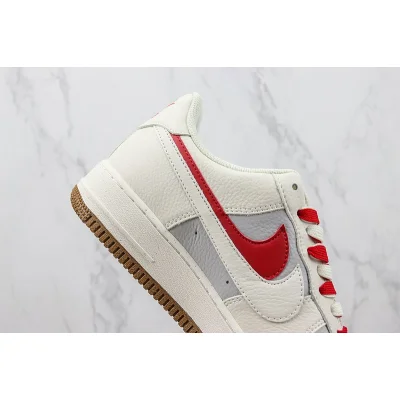 Nike Air Force 1 Low "Double Swoosh/Cream White/Red/Grey" фото № 3