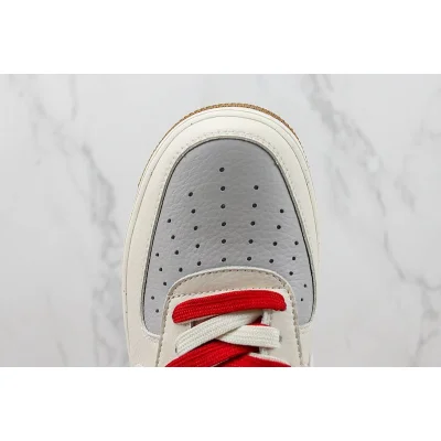 Nike Air Force 1 Low "Double Swoosh/Cream White/Red/Grey" фото № 4