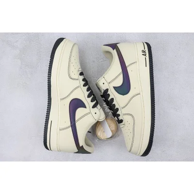 Nike Air Force 1 Low "Rice White/Black/Dark Purple" фото № 6