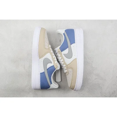 Nike Air Force 1 Low "Grey/White/Blue/Beige" фото № 7