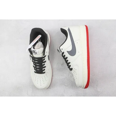 Nike Air Force 1 Low "Rice White/Black/Red" фото № 6