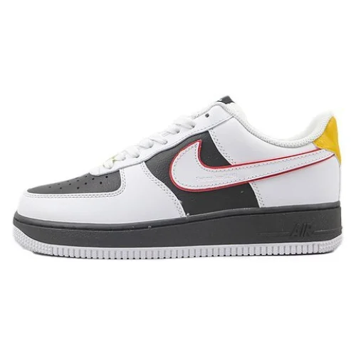 Nike Air Force 1 Low "White/Black/Red Swoosh/Gold"