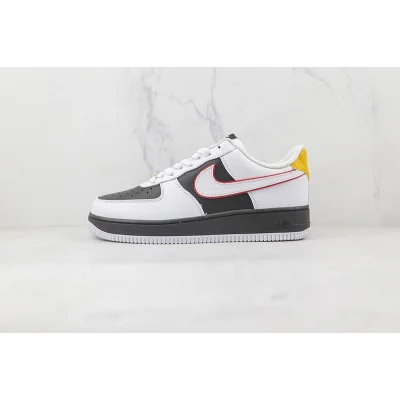 Nike Air Force 1 Low "White/Black/Red Swoosh/Gold" фото № 2