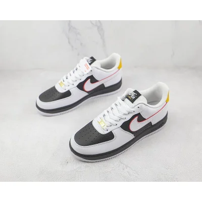 Nike Air Force 1 Low "White/Black/Red Swoosh/Gold" фото № 5