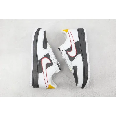 Nike Air Force 1 Low "White/Black/Red Swoosh/Gold" фото № 7