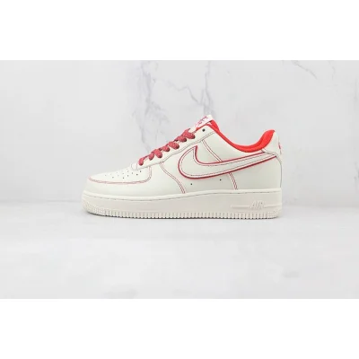 Nike Air Force 1 Low "Beige Red Canvas" фото № 2