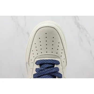 Nike Air Force 1 Low "Rice White/Dark Blue/Silver Mini-Swoosh" фото № 4