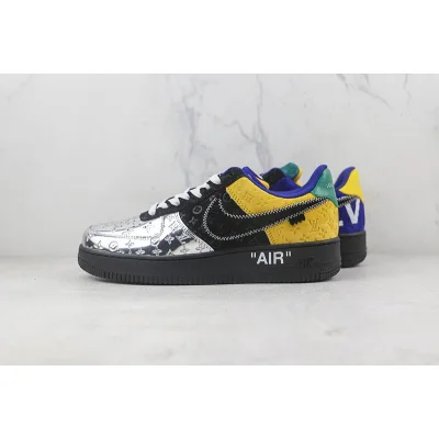 Louis Vuitton x Nike Air Force 1 Low "Silver/Black/Yellow" фото № 2