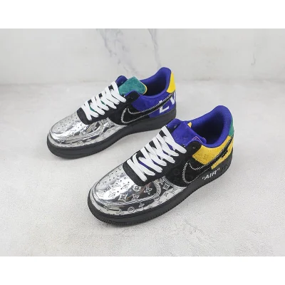 Louis Vuitton x Nike Air Force 1 Low "Silver/Black/Yellow" фото № 5