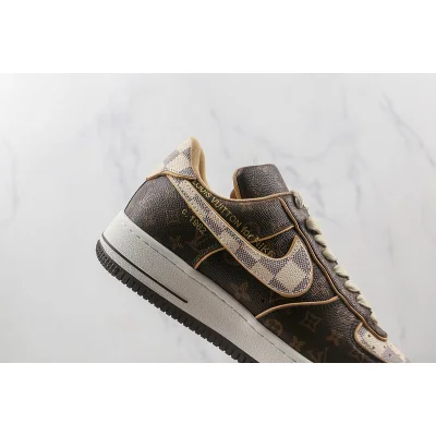 Louis Vuitton x Nike Air Force 1 Low "Brown/Cream Checkers" фото № 3