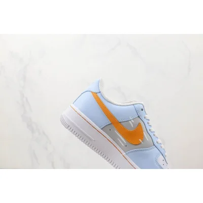 Nike Air Force 1 07 Low "Light Blue/Grey/Orange" фото № 4