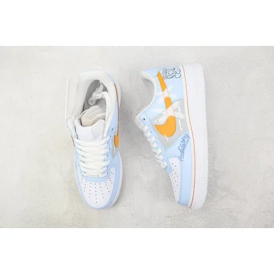 Nike Air Force 1 07 Low "Light Blue/Grey/Orange" фото № 7