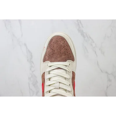 Nike Dunk Low "Beige/Red/Sepia Brown" фото № 4