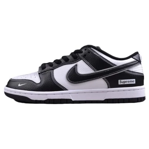 Supreme x Nike Dunk Low "Black/White"