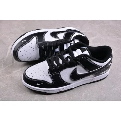 Supreme x Nike Dunk Low "Black/White" фото № 4